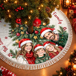 Custom Photo Christmas Keepsake Gifts For Families - Personalized Tree Skirt