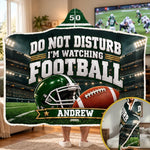 Custom Name Football Gifts for Fans - Personalized Snuggle Blanket