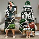 Custom Name Football Gifts for Fans - Personalized Snuggle Blanket