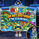 Custom Name Gaming Adventure Gifts for Kids - Personalized Snuggle Blanket