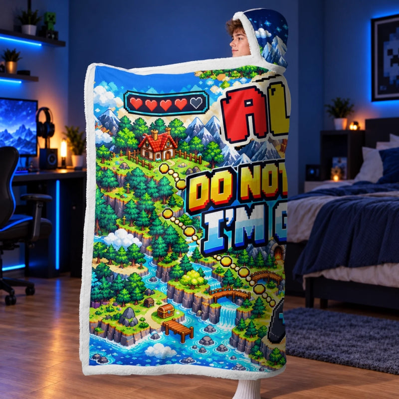 Custom Name Gaming Adventure Gifts for Kids - Personalized Snuggle Blanket