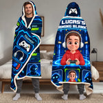 Custom Gaming Station Gifts for Kids - Personalized Snuggle Blanket