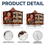 Custom Name Young Guitarist Gifts for Kids - Personalized Snuggle Blanket
