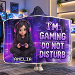 Custom Photo Do Not Disturb Gifts For Gamers, Gaming Lovers - Personalized Snuggle Blanket