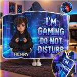 Custom Photo Do Not Disturb Gifts For Gamers, Gaming Lovers - Personalized Snuggle Blanket
