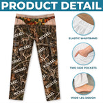 Custom Name Woodland Buck Hunting Gifts for Men - Personalized Pajamas Pants