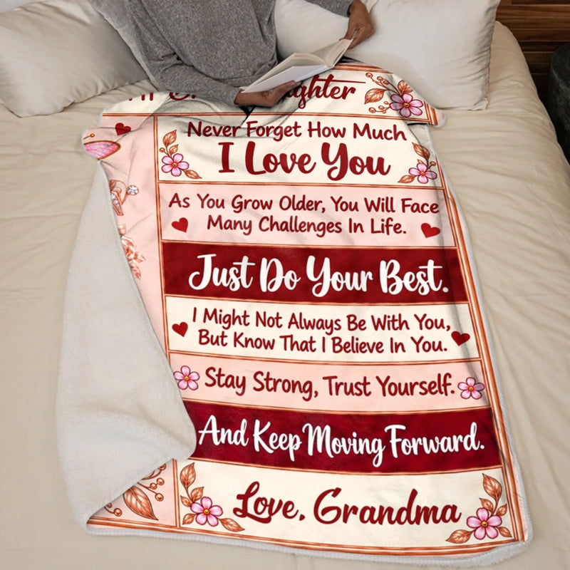 Custom Name Just Do Your Best Gifts for Daughter and Granddaughter - Personalized Blanket