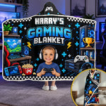 Custom Photo Gaming Gifts for Kids - Personalized Snuggle Blanket