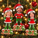 Custom Photo Christmas Elf Bestie Gifts - Personalized Acrylic Ornament