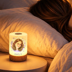 Custom Photo Name Portrait Gifts For Kids - Personalized Dimmable Touch Night Light