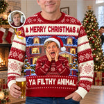 Custom Photo Funny Christmas Gifts for Men - Personalized Ugly Sweatshirt