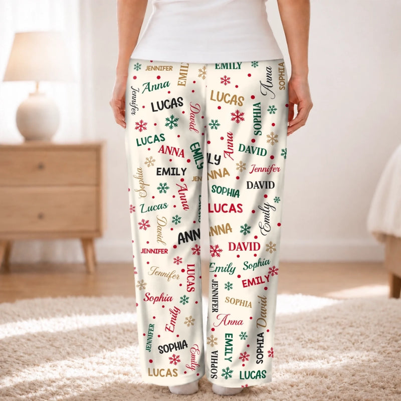 Custom Name Grandma Grandpa Christmas Gifts - Personalized Pajamas Pants