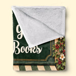 Custom Name Floral Bookshop Gifts for Book Lovers - Personalized Blanket