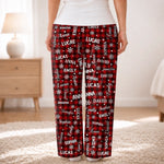Custom Name Grandma Grandpa Buffalo Plaid Christmas Gifts - Personalized Pajamas Pants