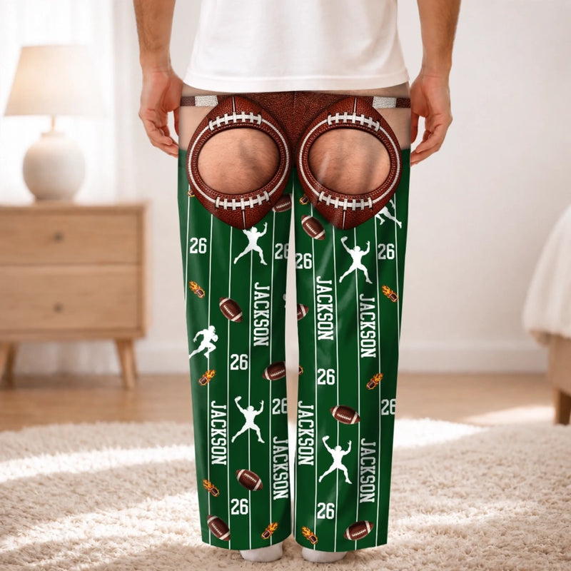Custom Funny Name Football Gifts for Men - Personalized Pajamas