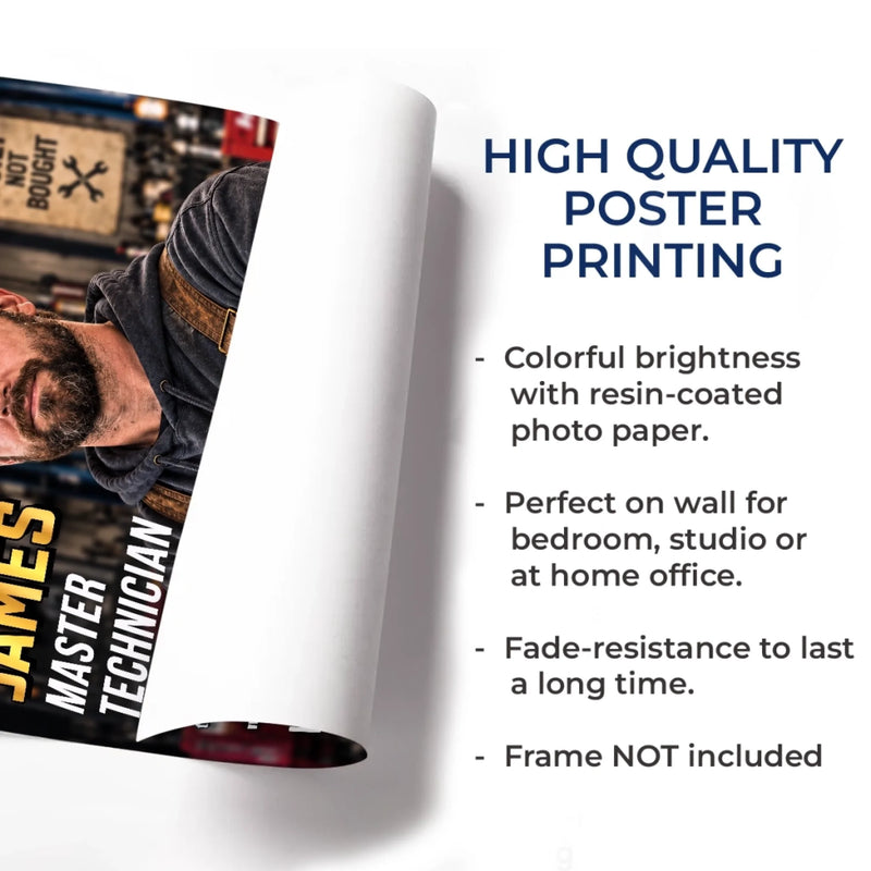Custom Photo Top Mechanic Gifts - Personalized Poster