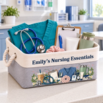 Custom Name Nursing Essentials Gifts For Nurses - Personalized Storage Basket