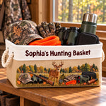 Custom Name Hunting Gifts for Hunters - Personalized Storage Basket