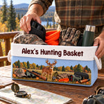 Custom Name Hunting Gifts for Hunters - Personalized Storage Basket