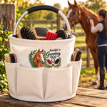 Custom Photo Name Horse Grooming Design For Equestrian Lovers - Personalized Tool Bag