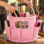 Custom Photo Name Horse Grooming Design For Equestrian Lovers - Personalized Tool Bag