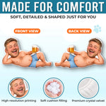 Custom Photo Funny Man Gifts for Men - Personalized Shaped Pillow
