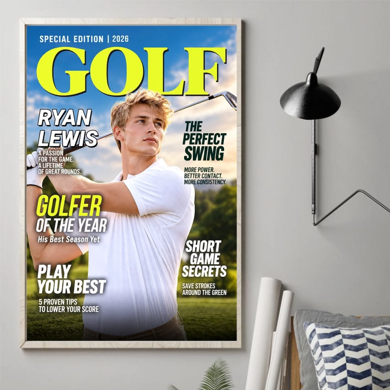 Custom Photo Golf Golfer of the Year Decor - Personalized Poster