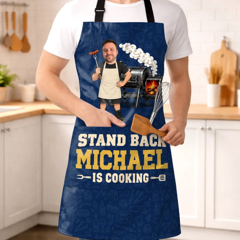 Custom Photo BBQ Gifts For Grill Masters - Personalized Apron With Pocket