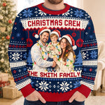 Custom Family Photo Christmas Gifts - Personalized Ugly Sweatshirt