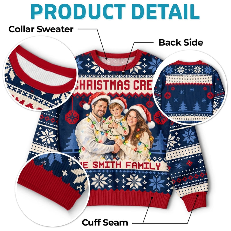 Custom Family Photo Christmas Gifts - Personalized Ugly Sweatshirt