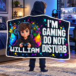 Custom Photo Gamer Gifts For Kids, Gamers - Personalized Snuggle Blanket