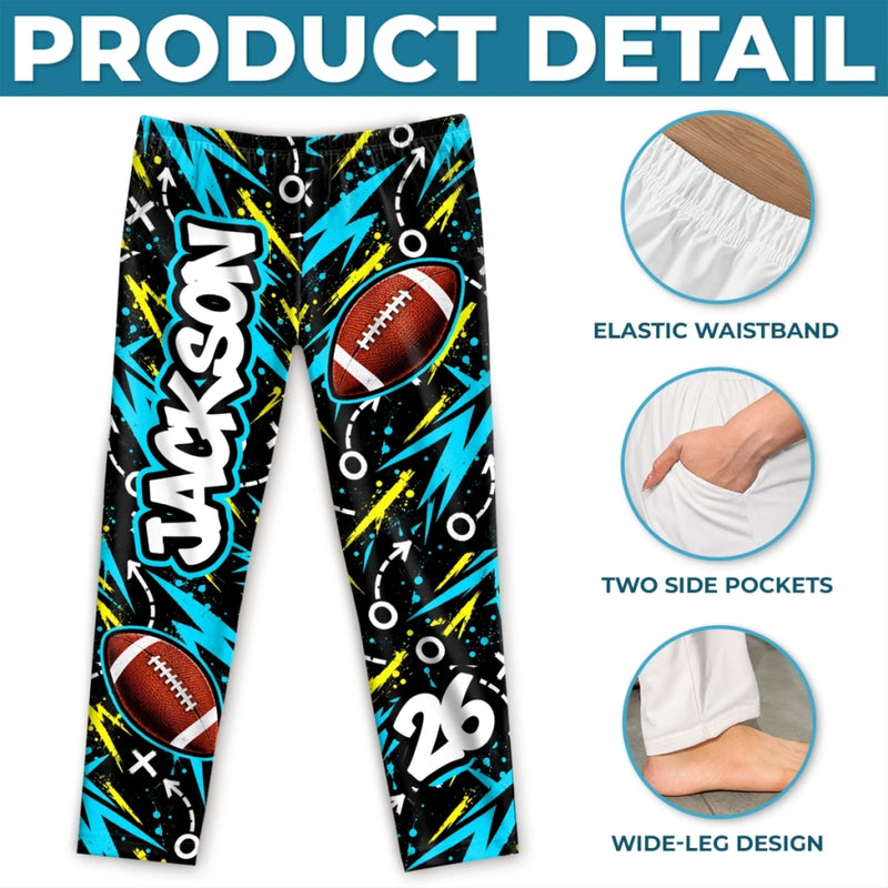 Custom Name and Number Sports Gifts for Families - Personalized Pajamas