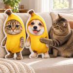 Custom Pet Photo Banana Costume Gifts for Pet Lovers - Personalized Shaped Pillow