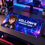 Custom Photo Gaming Zone Gifts For Gamers, Gaming Lovers, Kids - Personalized Desk Mat
