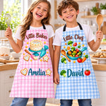 Custom Name Kids Cooking Gifts For Kids - Personalized Apron With Pocket