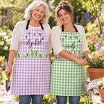 Custom Name Butterfly Floral Gifts For Women And Kids - Personalized Apron With Pocket