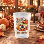 Custom Name Thanksgiving Family Gifts - Personalized Plastic Cups