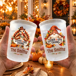 Custom Name Gather And Give Thanksgiving Family Gifts - Personalized Plastic Cups