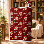Custom Photo Name Christmas Gifts for Kids - Personalized Snuggle Blanket