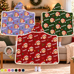 Custom Photo Name Christmas Gifts for Kids - Personalized Snuggle Blanket