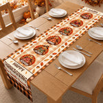 Custom Name Thanksgiving Turkey Family Decor - Personalized Table Runner
