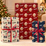Custom Photo Dog And Cat Christmas Gifts For Pet Lovers - Personalized Wrapping Paper