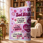 Custom Name Funny Affirmation Gifts for Women - Personalized Snuggle Blanket