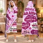 Custom Name Funny Affirmation Gifts for Women - Personalized Snuggle Blanket