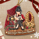 Custom Theater Girl Christmas Gifts for Drama Lovers - Personalized Acrylic Ornament
