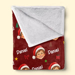 Custom Photo Name Christmas Gifts for Kids - Personalized Blanket