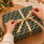 Custom Name Christmas Gift Wrap for Family - Personalized Wrapping Paper