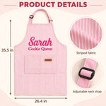 Custom Name Baking Gifts For Women - Personalized Embroidered Apron