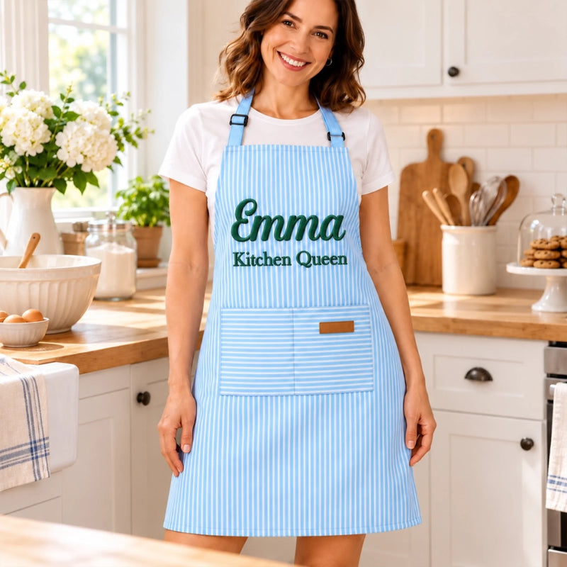 Custom Name Baking Gifts For Women - Personalized Embroidered Apron