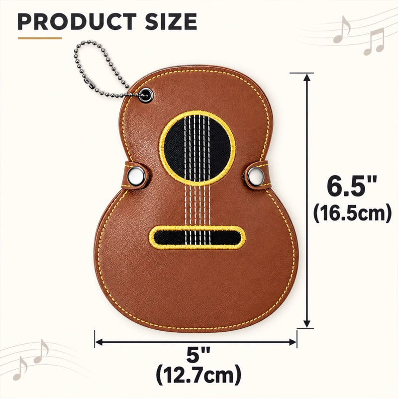 Custom Name Guitar Gifts for Guitarists - Personalized Guitar-Shaped Picks Storage Case